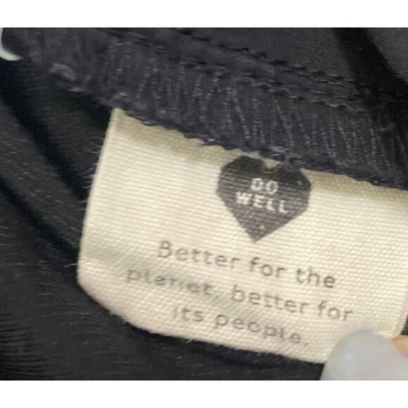 Womens Black Drawstring Elastic Waist Cotton Joggers Size L Comfort Stretch Rela - Picture 8 of 8